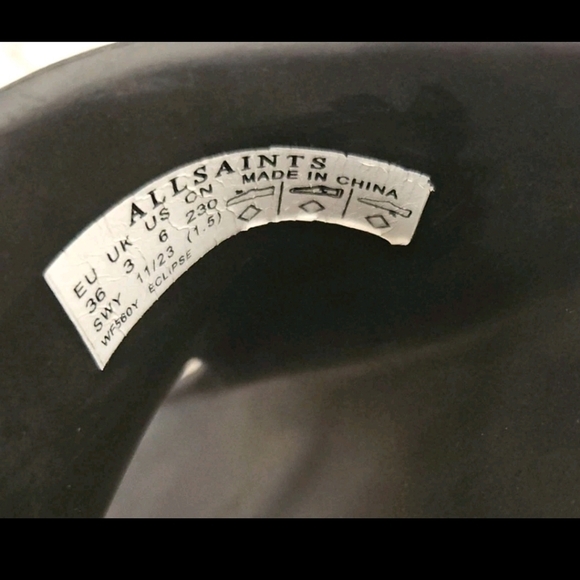 All Saints Women's Black Eclipse Flatform Logo Trendy Casual Rubber Slides 6 - Picture 11 of 14